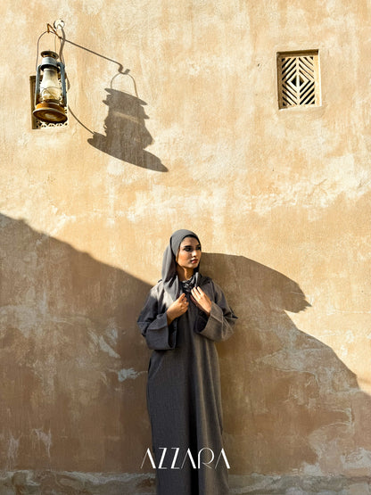 (F026) Modest Essential - Almond Linen Abaya
