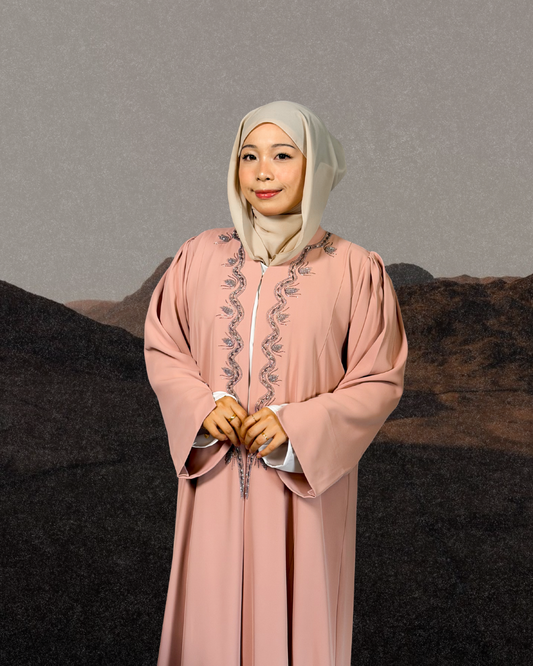 (P006) - Abaya Luxé Custom Made (Pink)