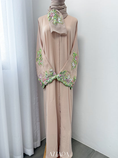 (D093) Sahara Abaya - Exclusive Beige Abaya