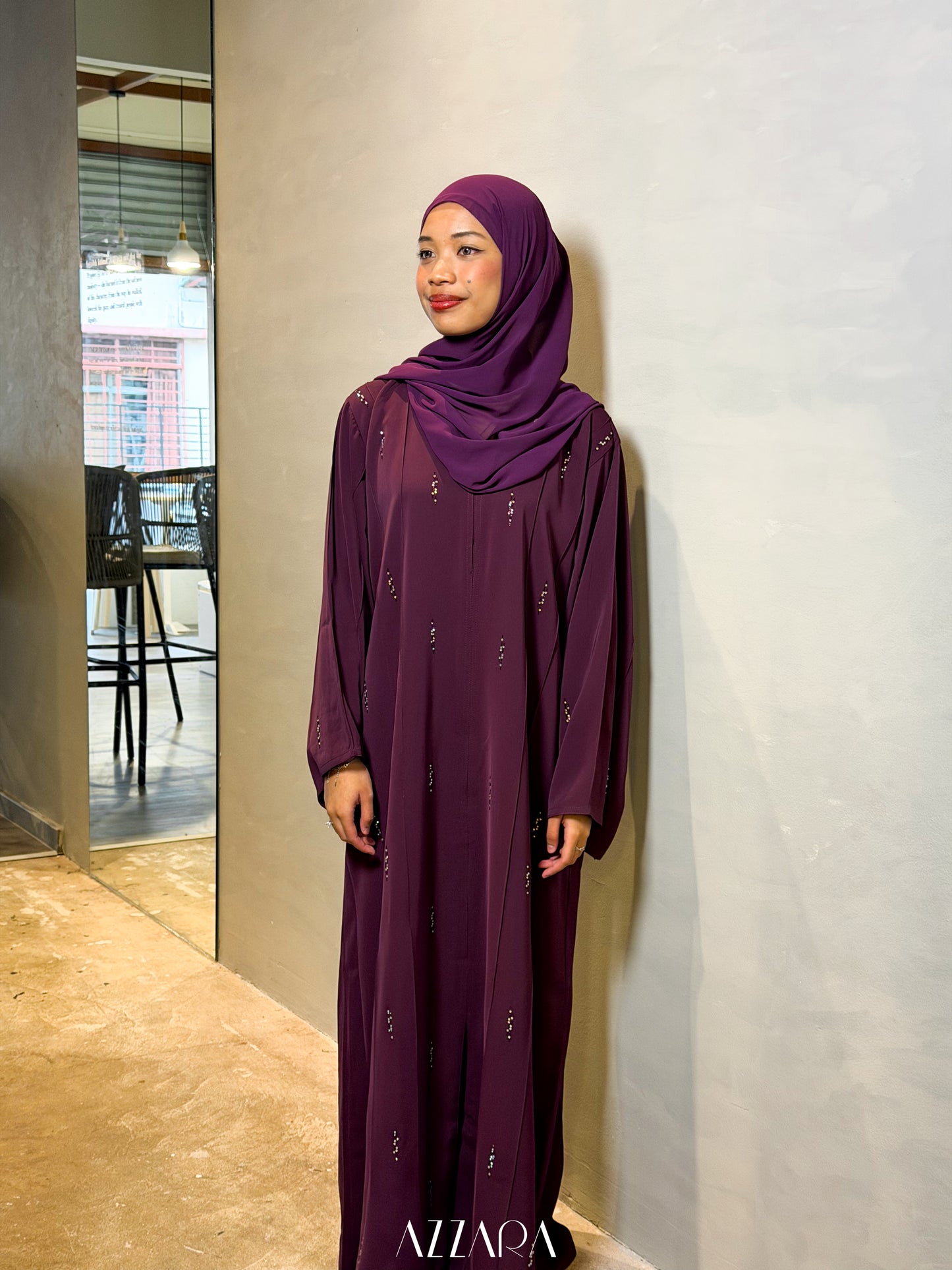 (N074) Raya Rossa - Prismara Swarovski in Deep Burgundy