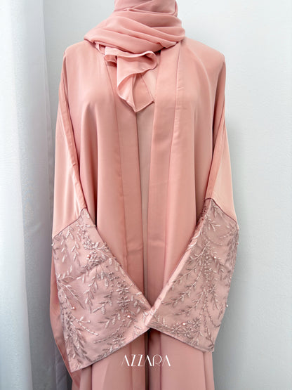(F002) Florista - Rose Lace with Pearls (Double Abaya)