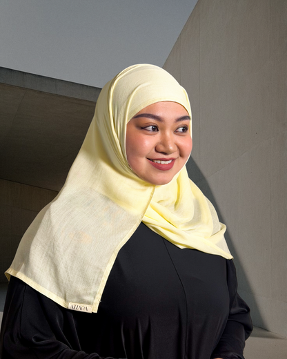 (S005) Azzara Modal Shawl - Butter Yellow