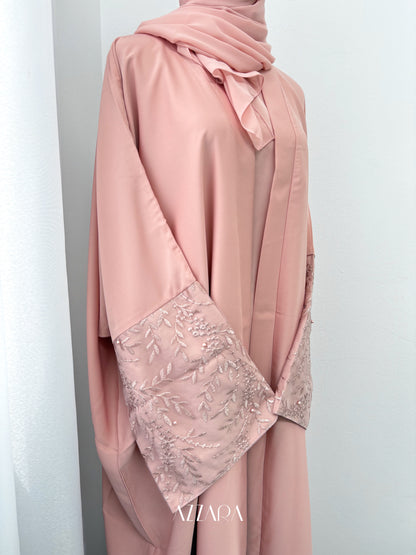 (F002) Florista - Rose Lace with Pearls (Double Abaya)
