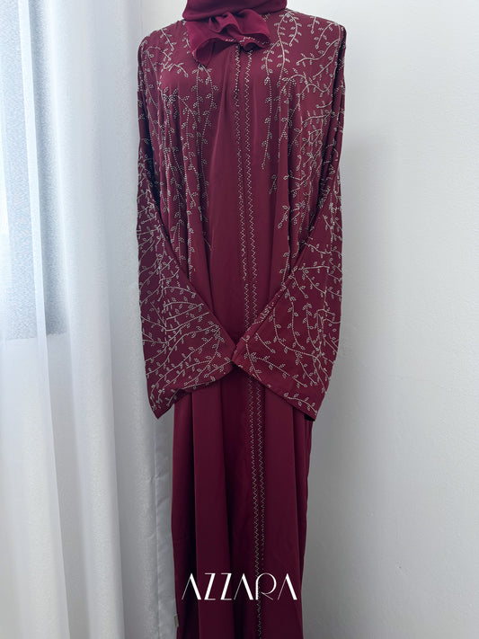 (G033) Crystal Veil in Burnt Maroon