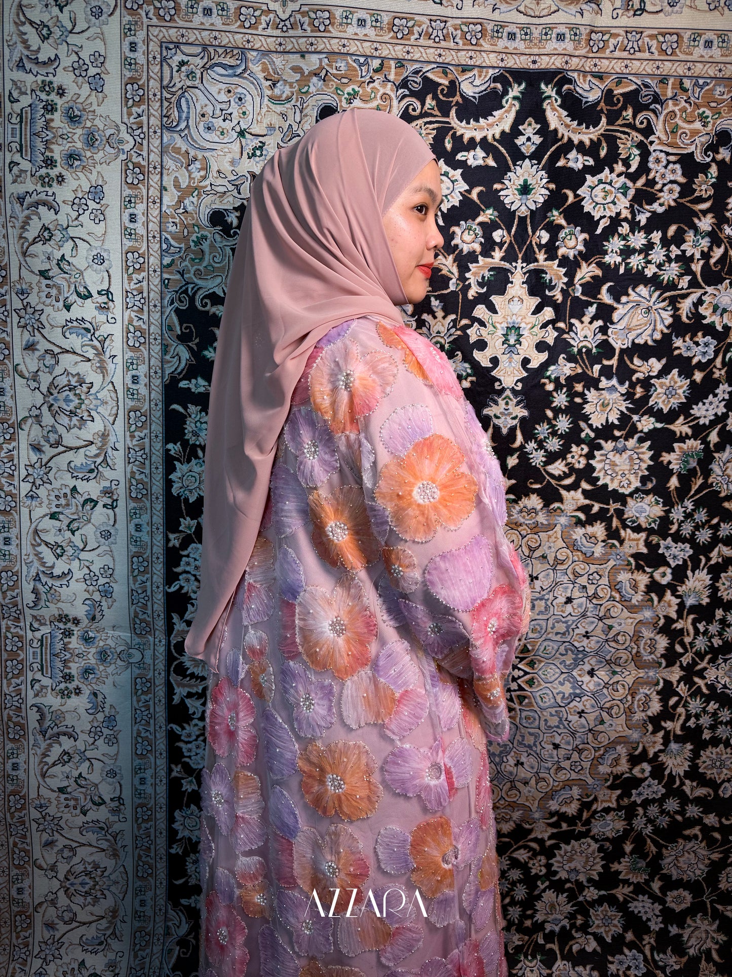 (N037) Lestari in Peachy Orange