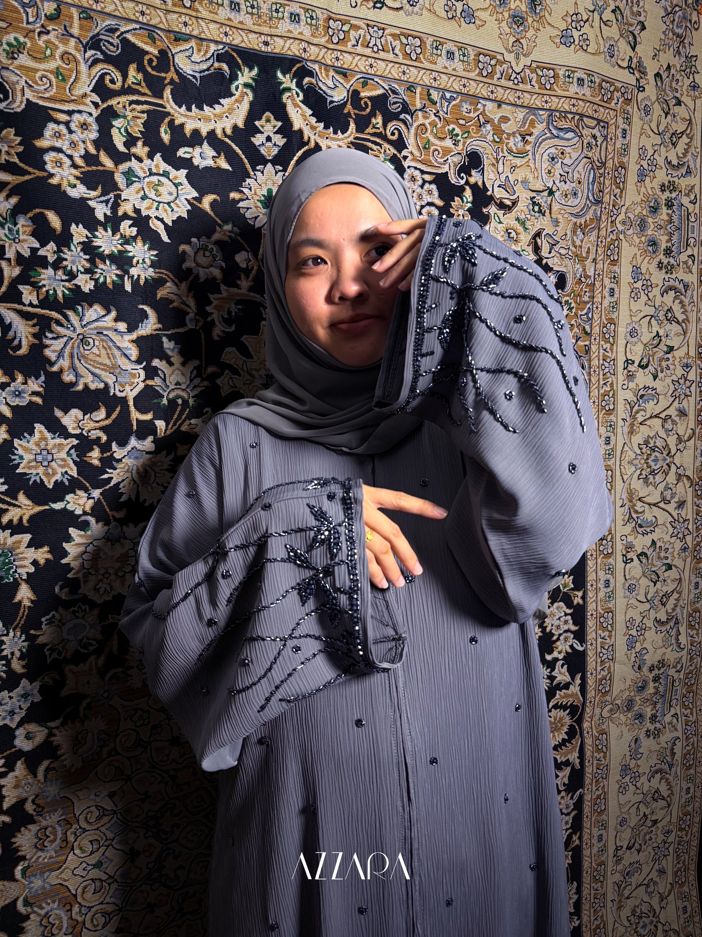 (N014) Zahraat Premium in Graphite Gray