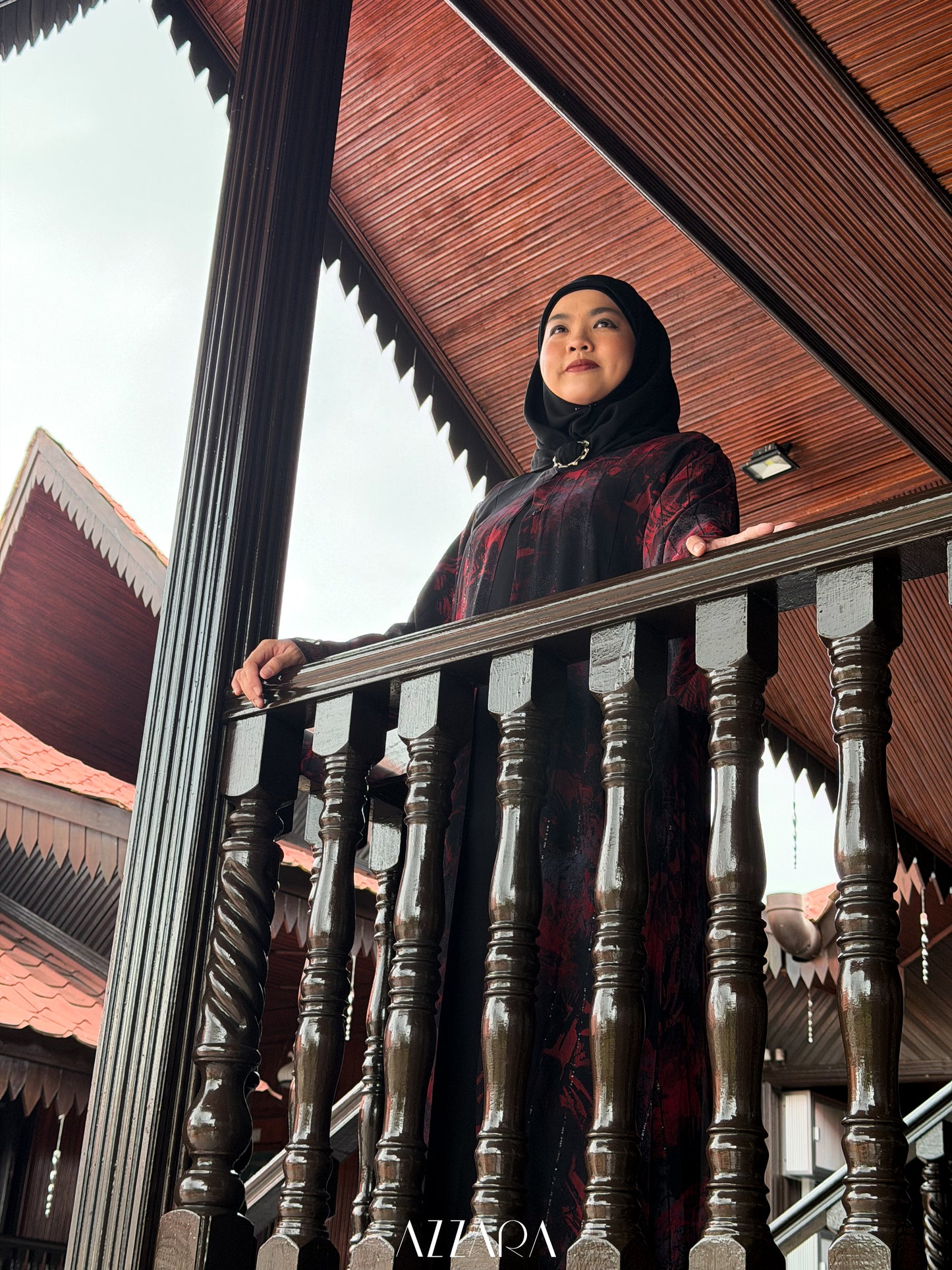 (N064) Raya Rossa - The Klasik Chiffon in Scarlet Red