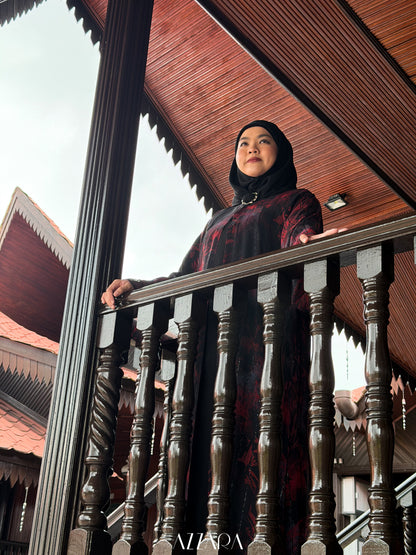 (N064) Raya Rossa - The Klasik Chiffon in Scarlet Red