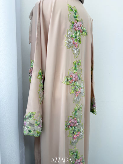 (D093) Sahara Abaya - Exclusive Beige Abaya