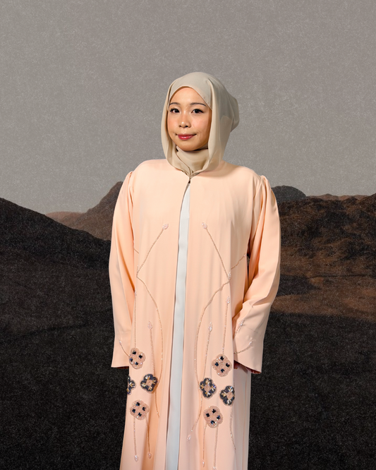 (P007) - Abaya Luxé Custom Made (Soft Pink)