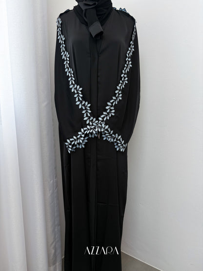 (D078) Sahara Abaya - Blue Leaf