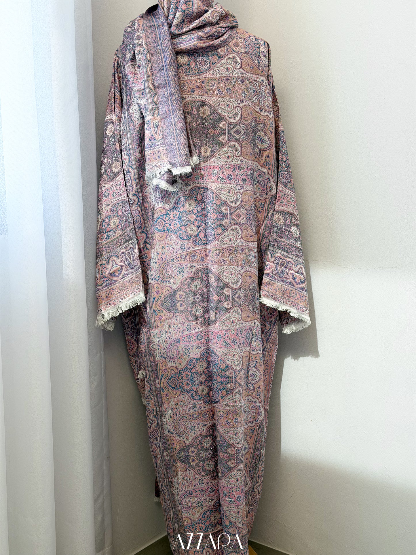(P007) Pashmina Abaya - Purplish Pink