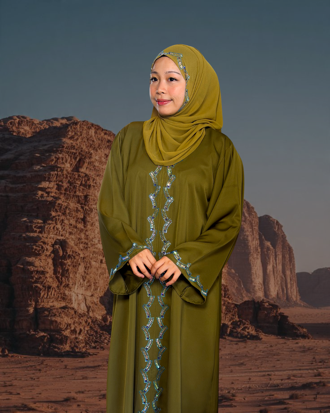 (L010) - Petra Stones in Olive
