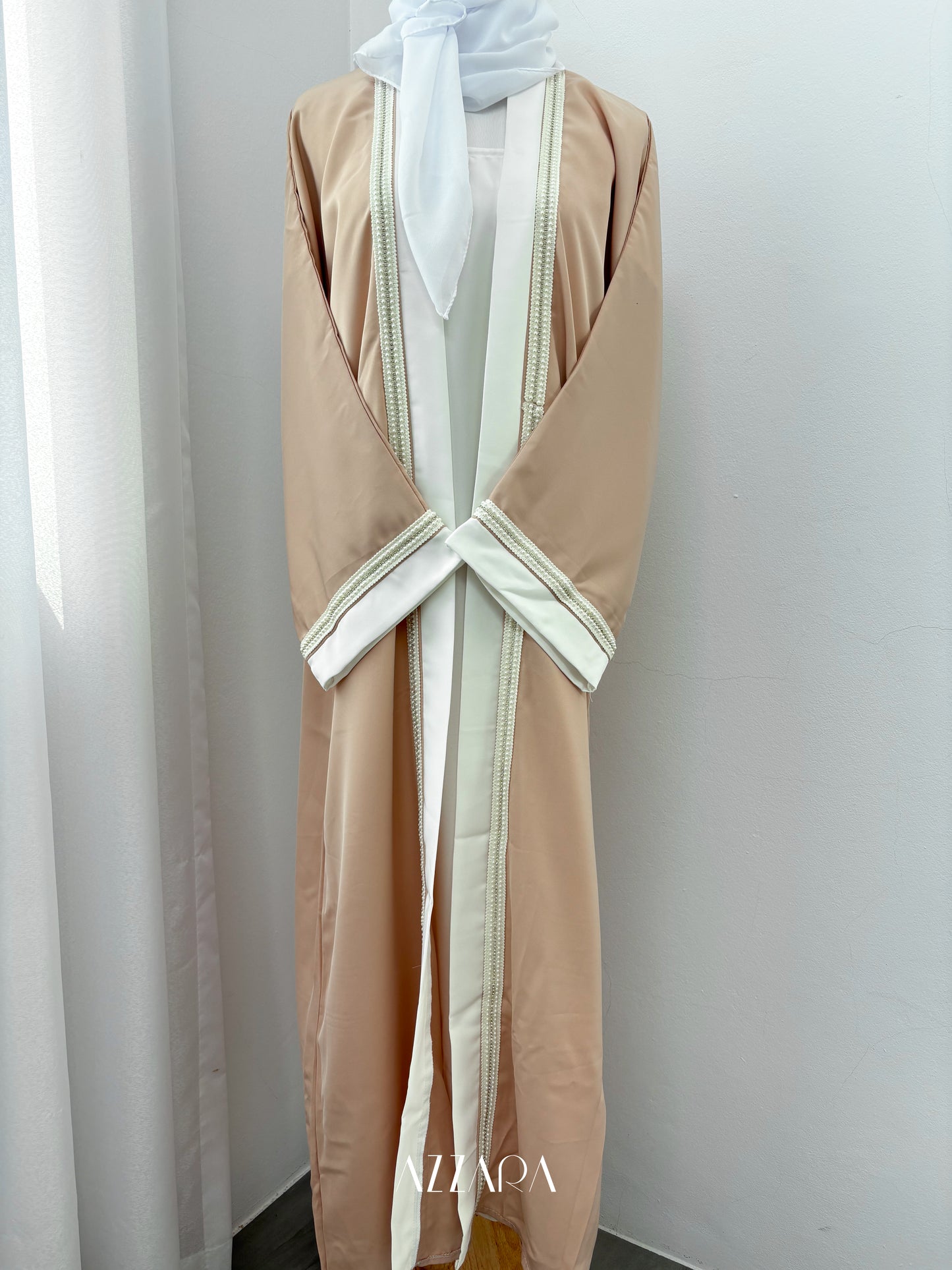 Ajman Abaya (A067) - Double Abaya Peach (Faulty)