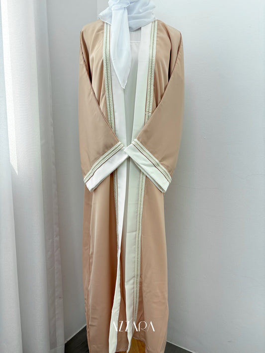 Ajman Abaya (A067) - Double Abaya Peach (Faulty)