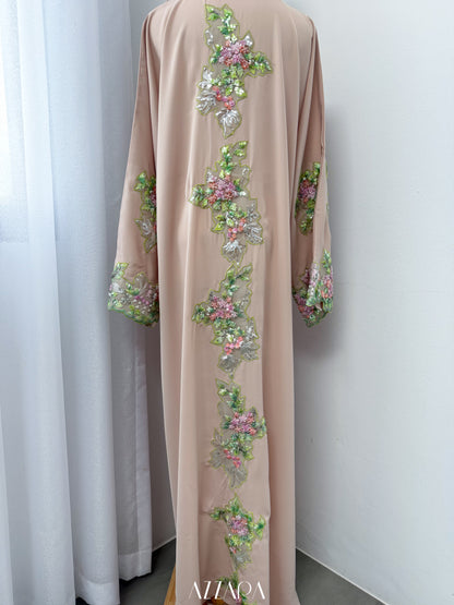 (D093) Sahara Abaya - Exclusive Beige Abaya