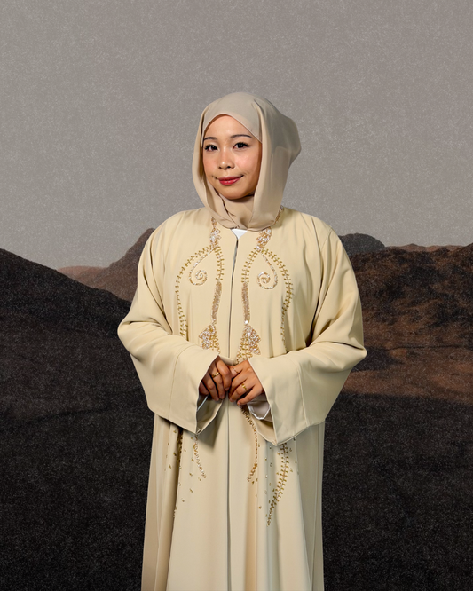 (P005) - Abaya Luxé Custom Made (Cream)