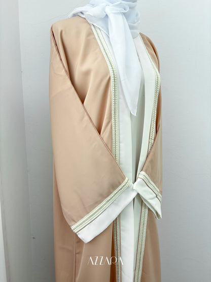 Ajman Abaya (A067) - Double Abaya Peach (Faulty)