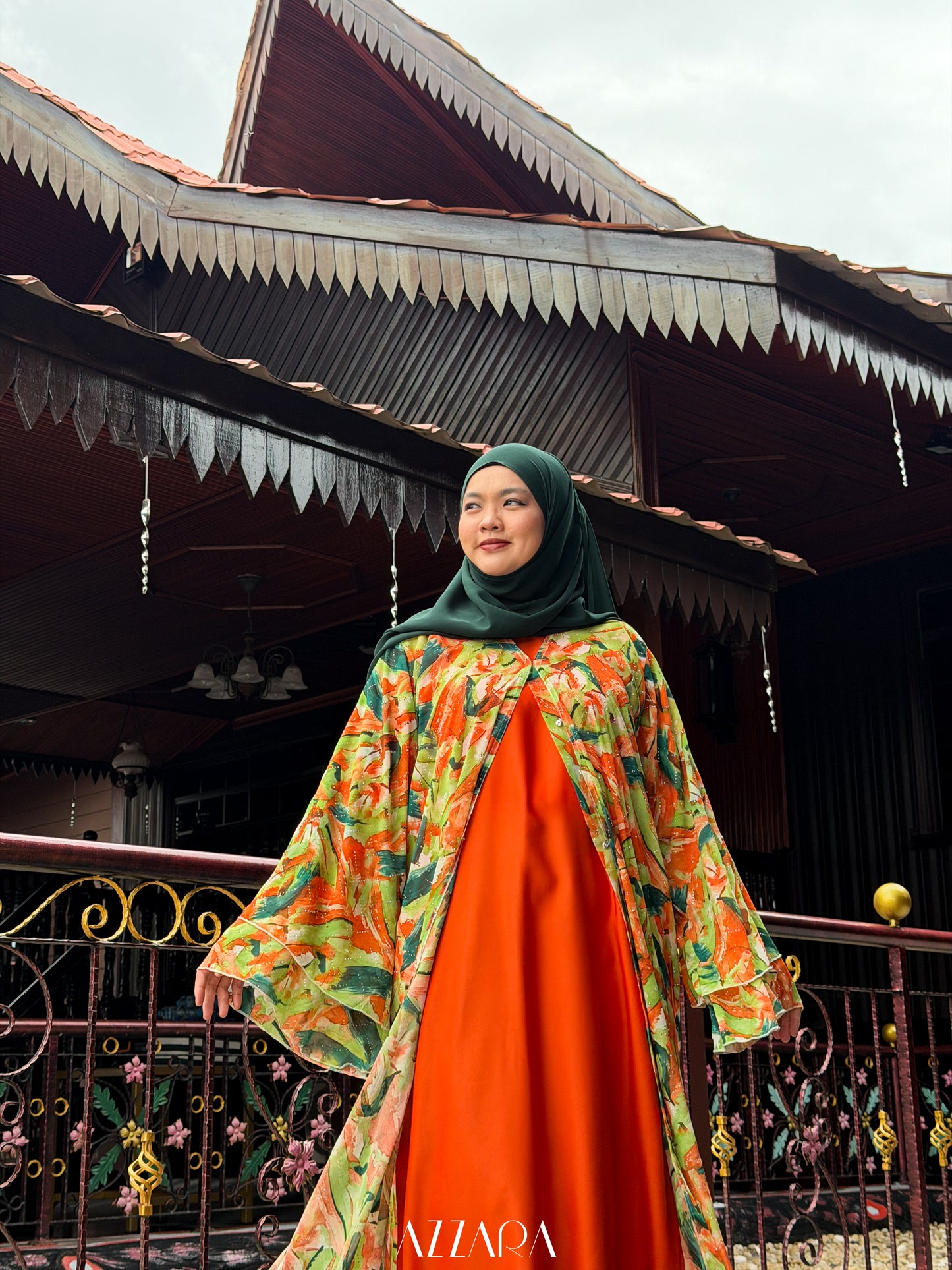 (N067) Raya Rossa - The Klasik Chiffon in Citrus