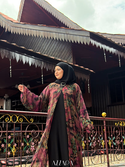 (N065) Raya Rossa - The Klasik Chiffon in Strawberry Lime