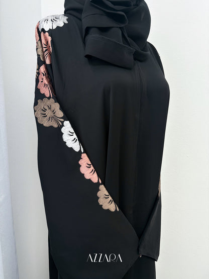 Sahara Abaya (D079) - Pastel Flowers