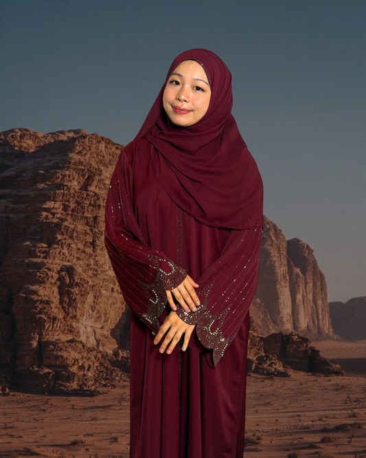 (L001) - Soraya in Dark Maroon