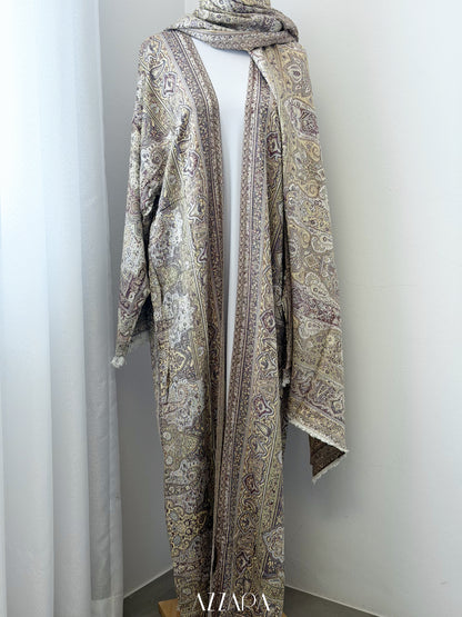 (P006) Pashmina Abaya - Soft Yellow