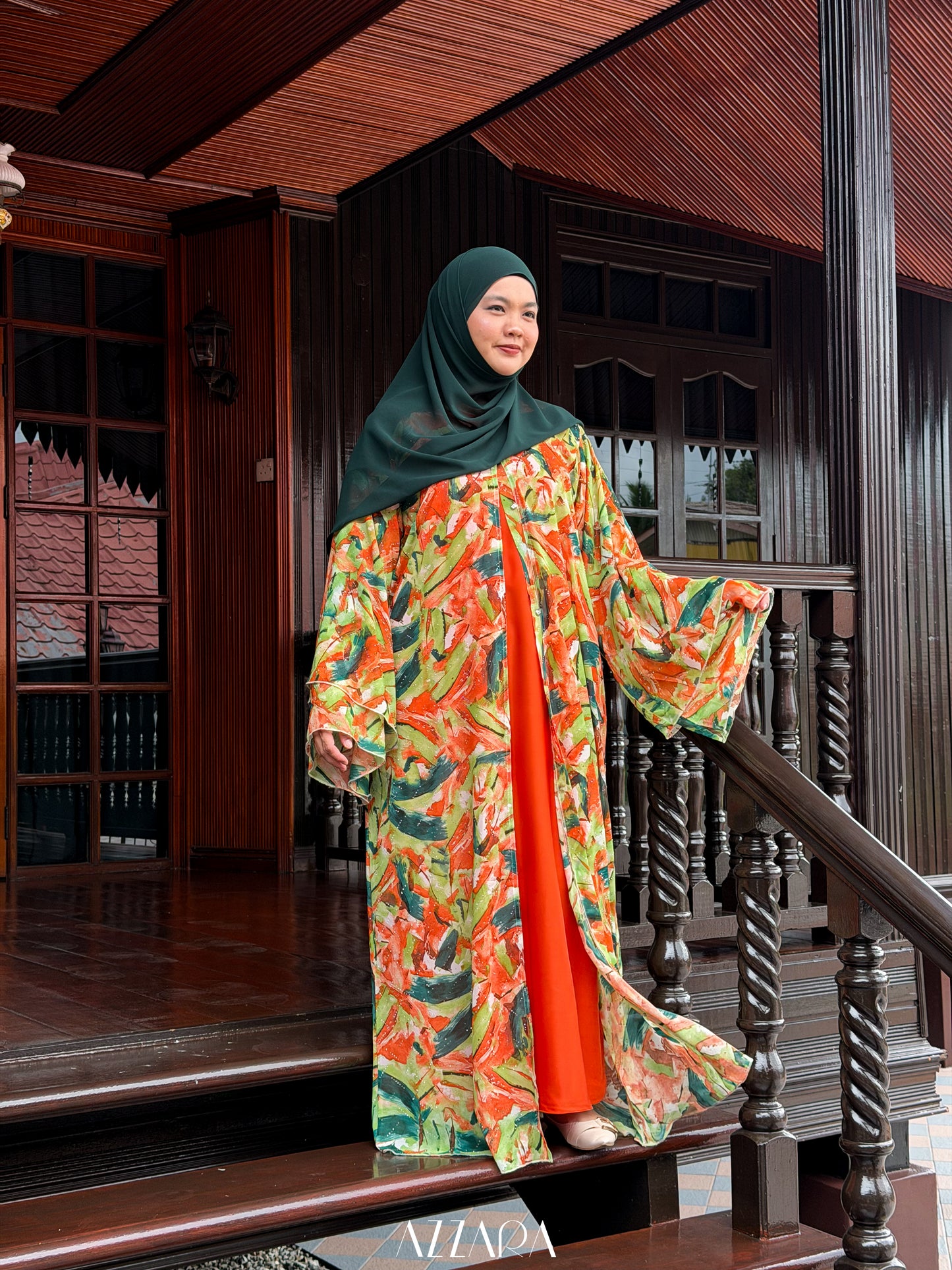 (N067) Raya Rossa - The Klasik Chiffon in Citrus