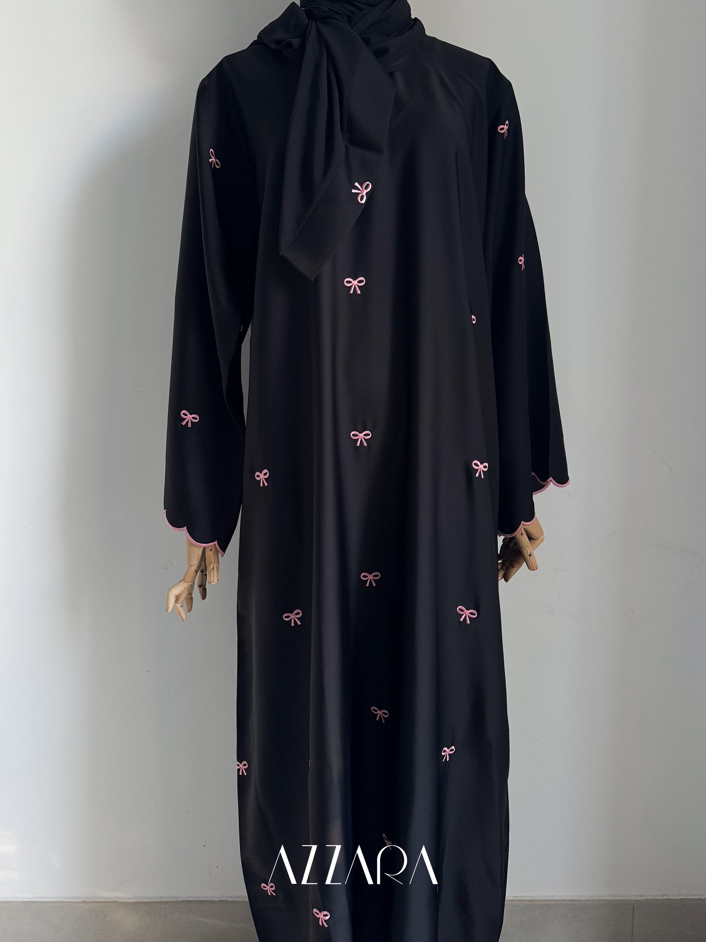 Ajman Abaya (A053) - Mini Coquette Black
