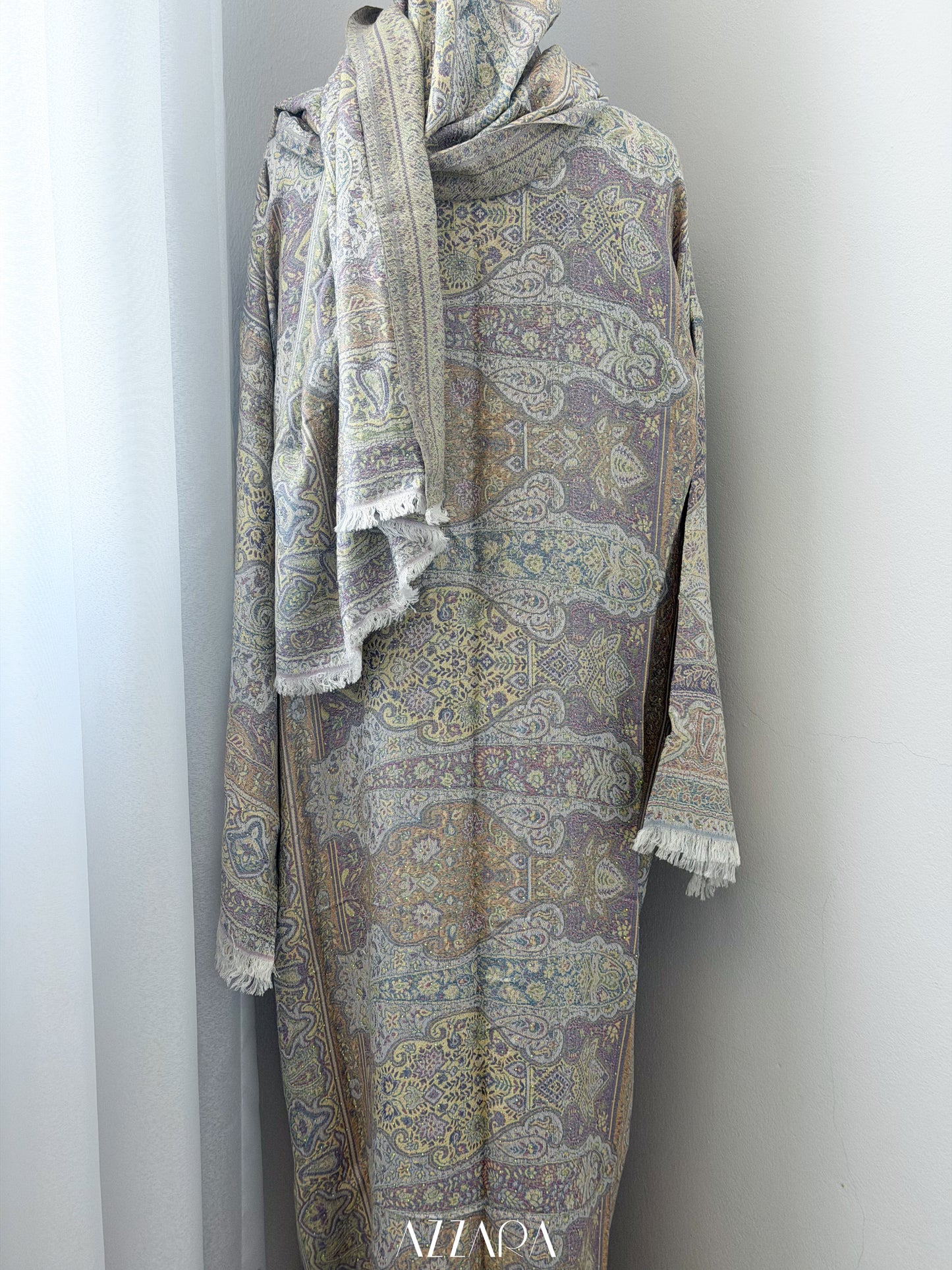(P009) Pashmina Abaya - Pastel Paddle-pop
