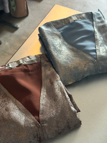 (D092) Sahara Abaya - Coffee Shimmer Batwing