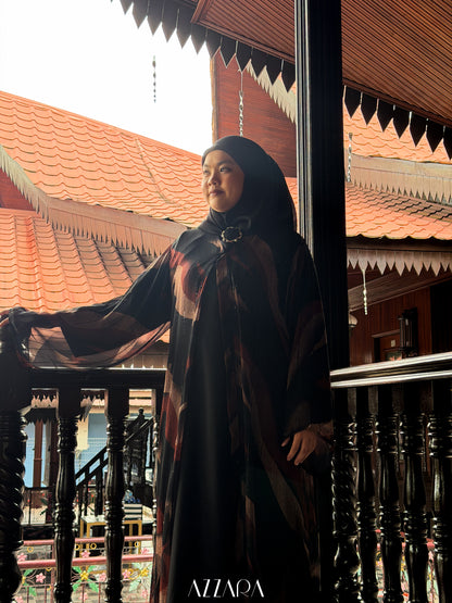 (N063) Raya Rossa - The Klasik Chiffon in Dark Brown