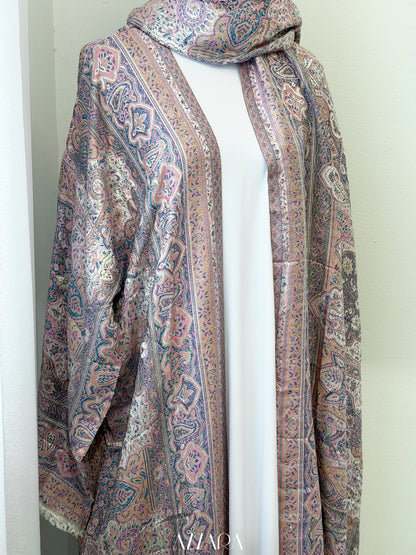 (P007) Pashmina Abaya - Purplish Pink