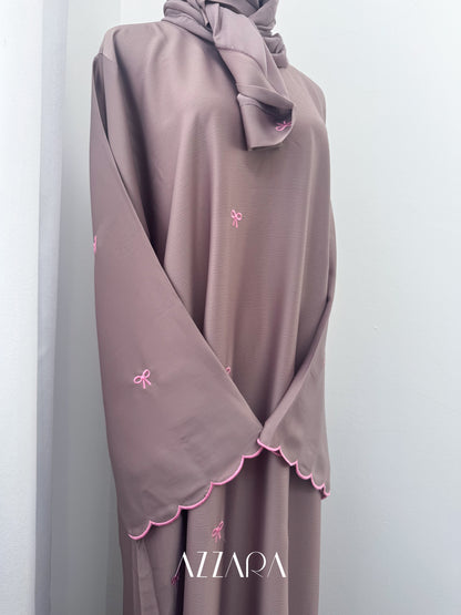 (D061) Sahara Abaya - Beige Coquette