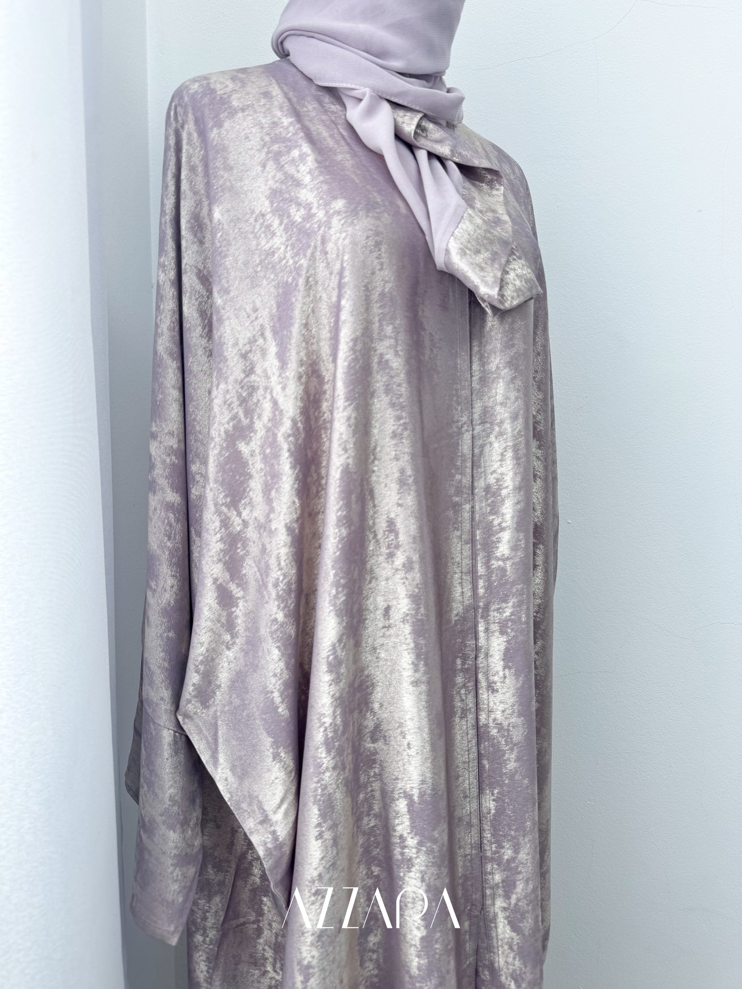 Sahara Abaya (D054)- Purple Shimmer Batwing