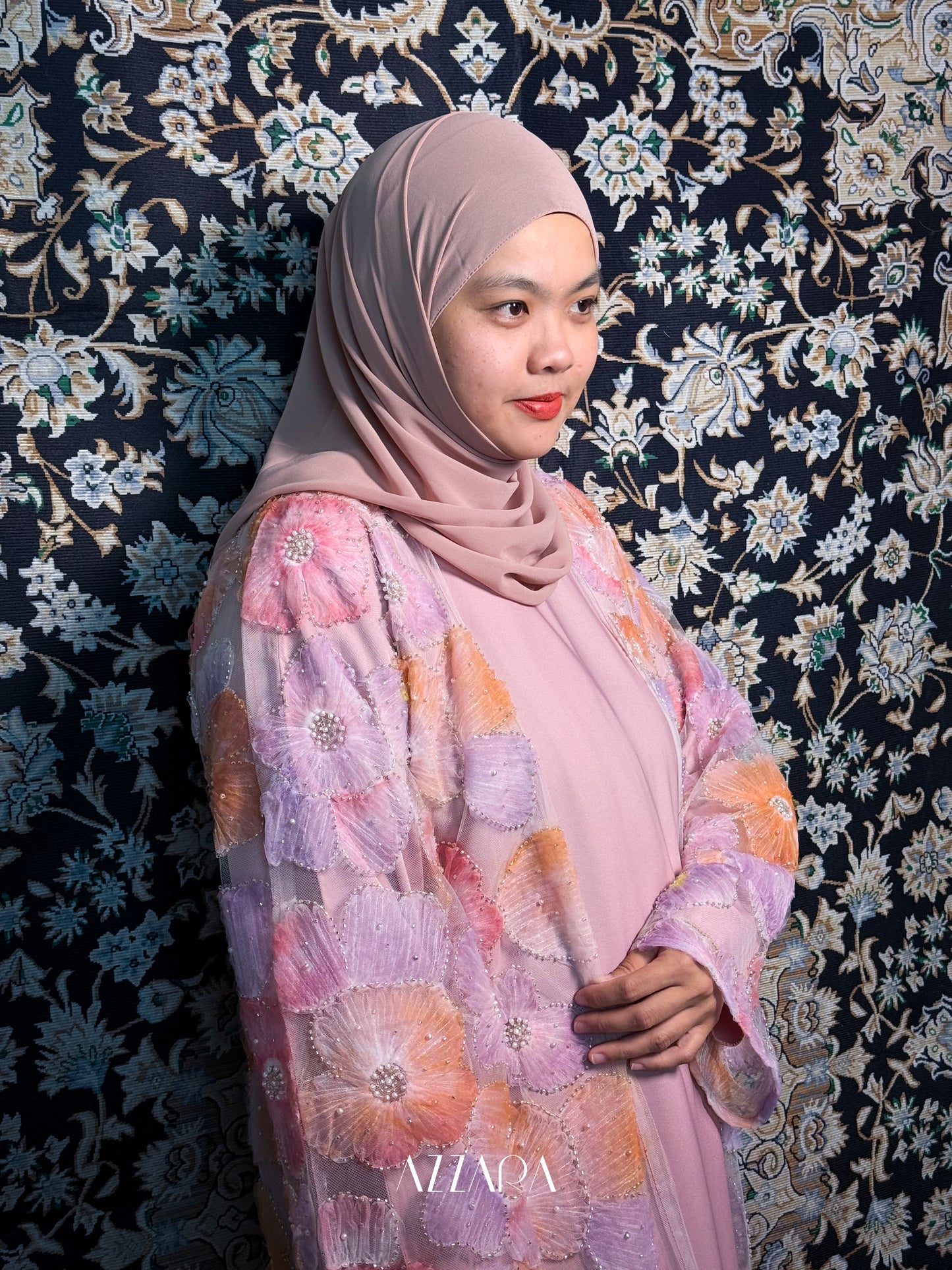 (N037) Lestari in Peachy Orange