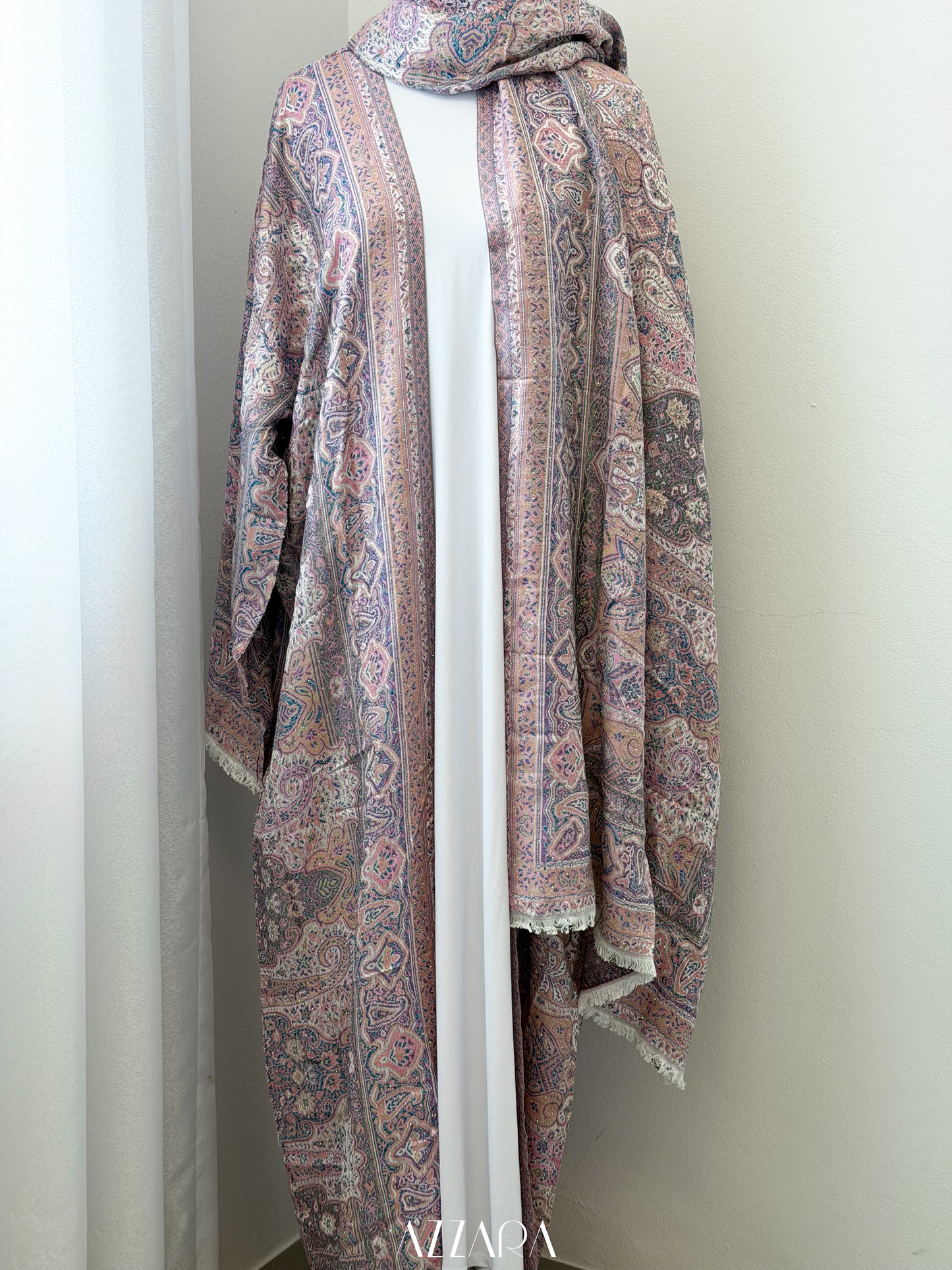 (P007) Pashmina Abaya - Purplish Pink