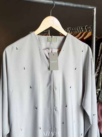 (N048) Mood: Abaya - Grey Swarovski Teardrops