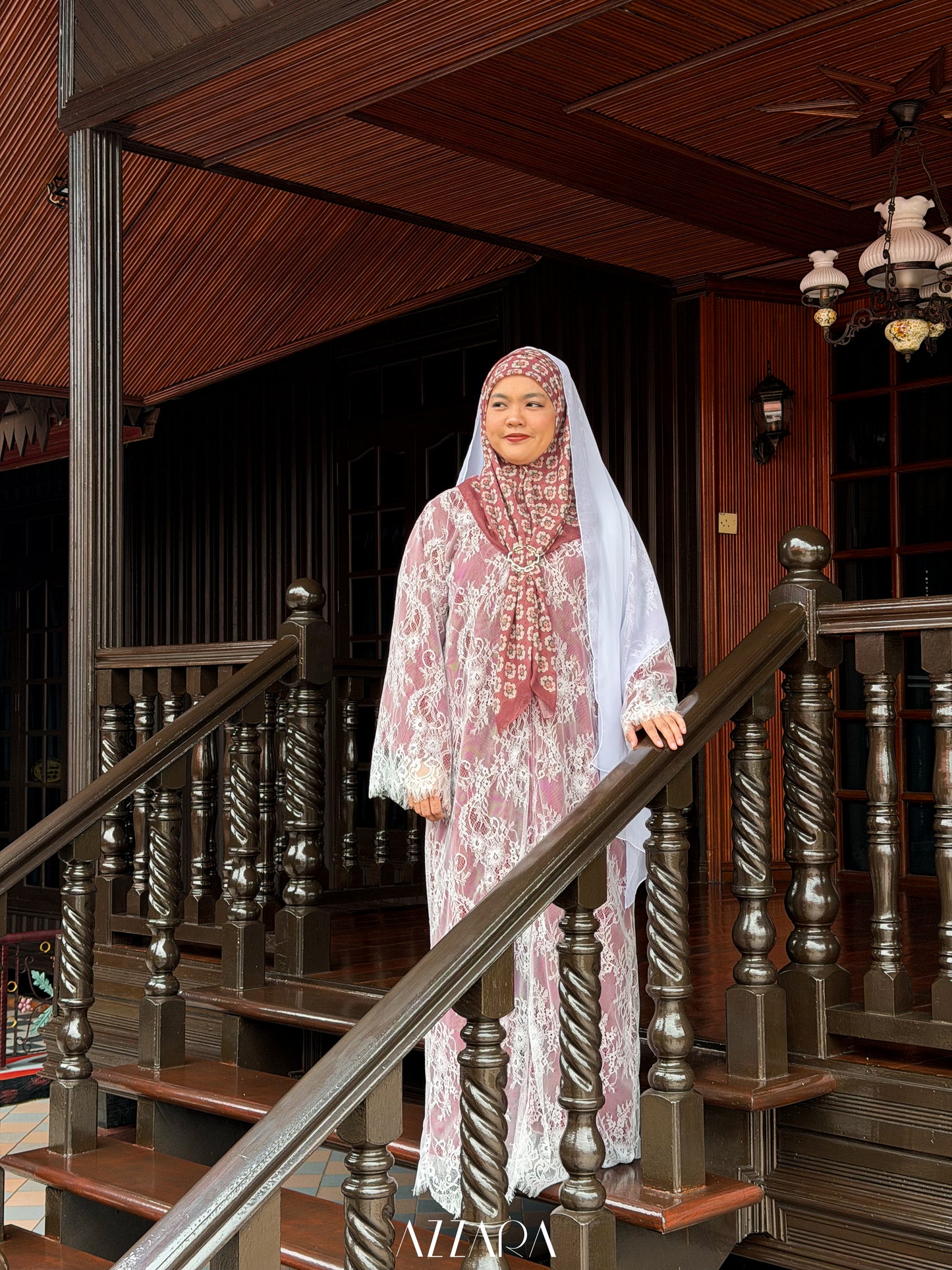 (N062) Raya Rossa - Roseburry English Lace (Maroon)