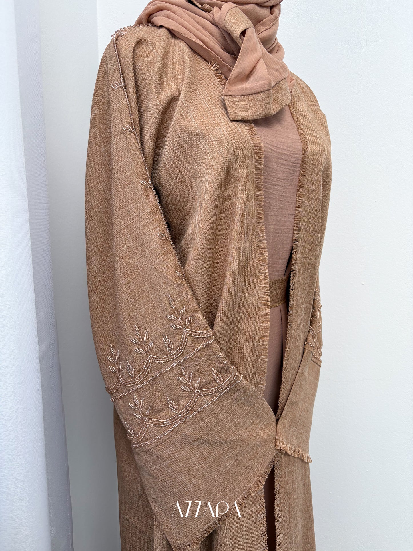 (D087) Sahara Abaya - Coral