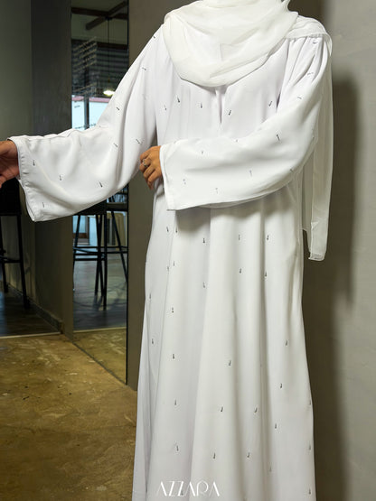 (N069) Raya Rossa - Swarovski Drops in White