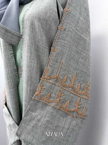 (D086) Sahara Abaya - Mint Green