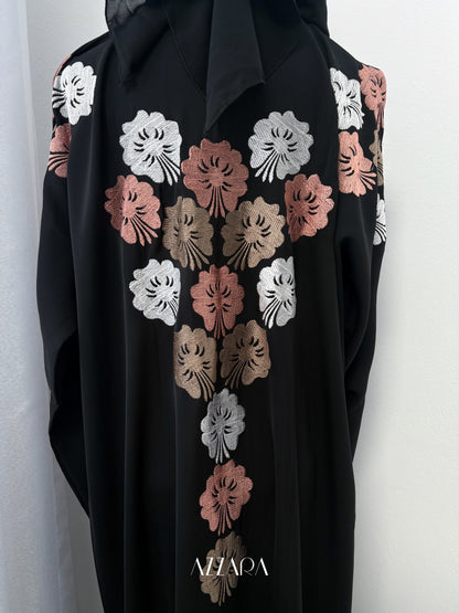 Sahara Abaya (D079) - Pastel Flowers