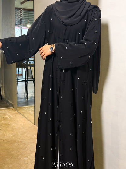 (N068) Raya Rossa - Swarovski Drops in Black