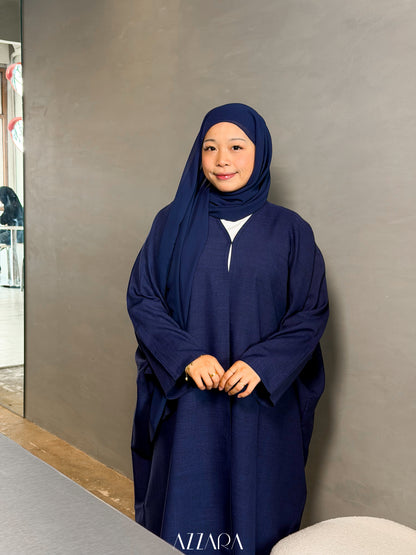 (L044) - Endless Summer Linen - Navy Blue Batwing