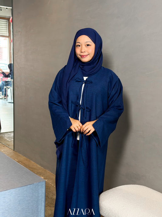 (L043) - Endless Summer Linen - Navy Blue Ribbon