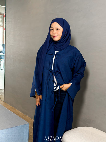 (L043) - Endless Summer Linen - Navy Blue Ribbon