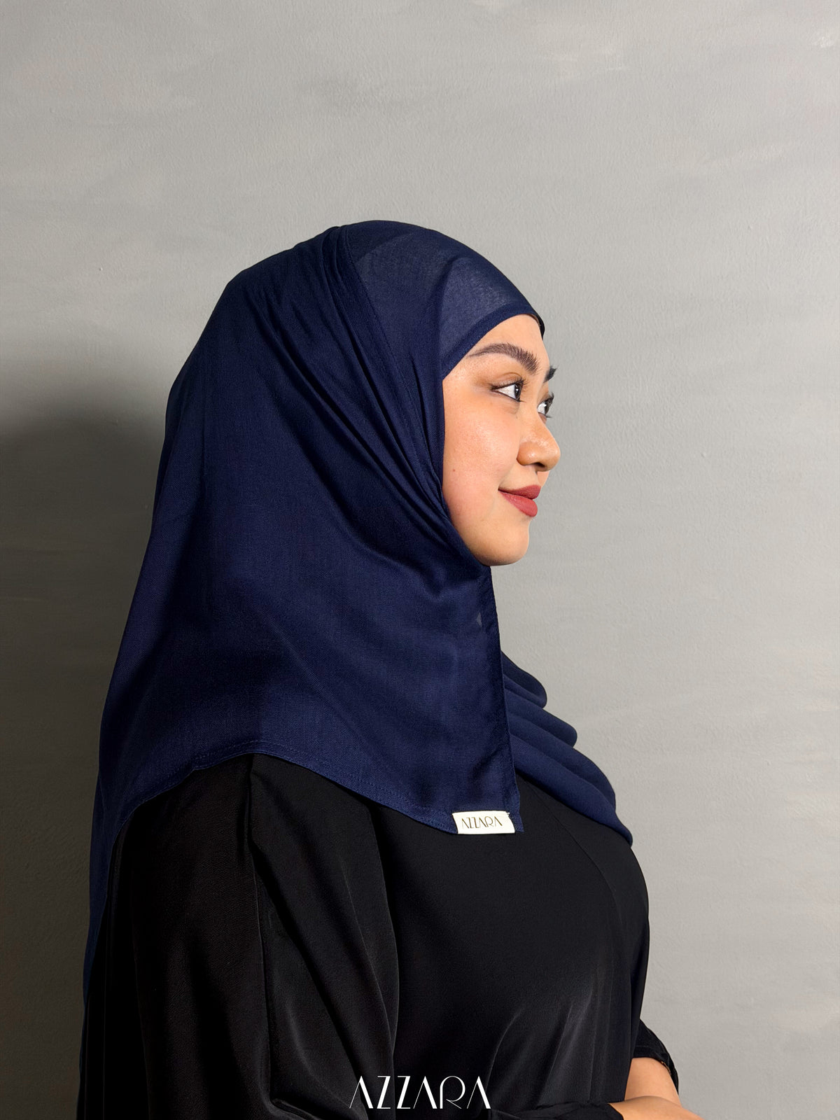 (S001) Azzara Modal Shawl - Navy Blue