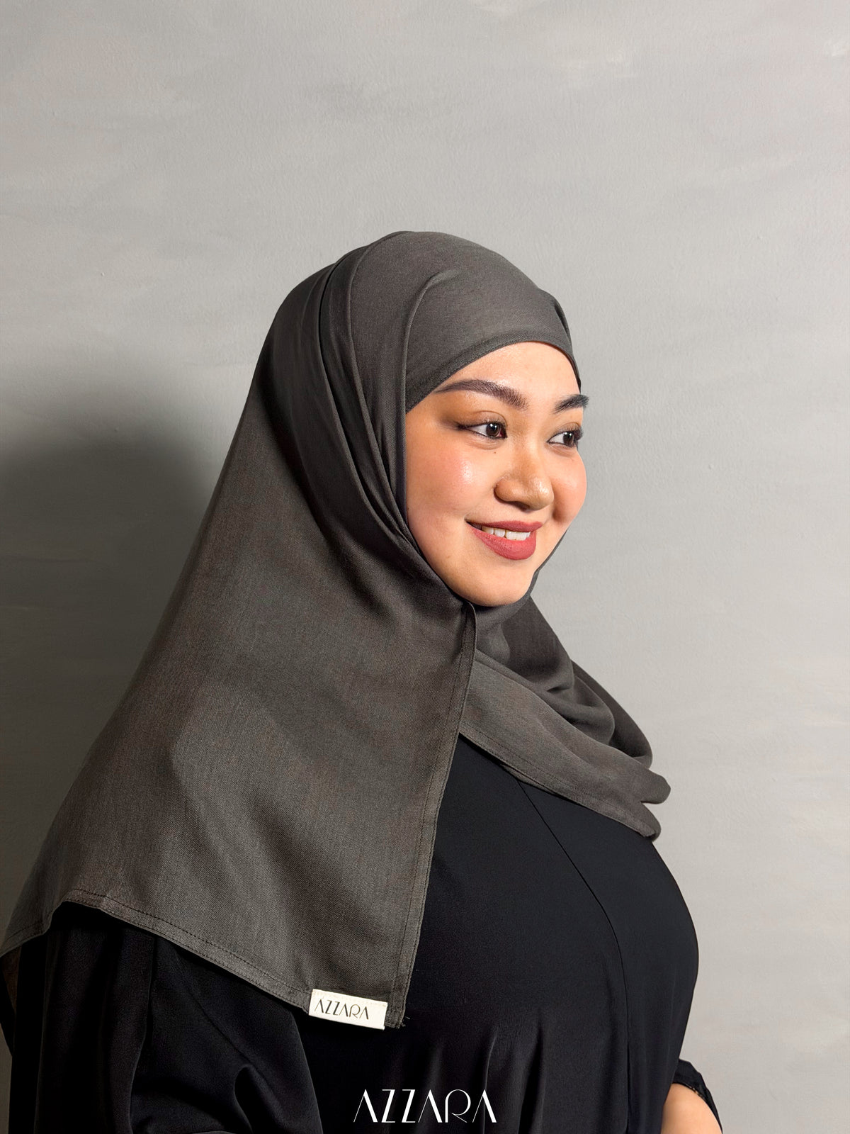 (S004) Azzara Modal Shawl - Dark Grey