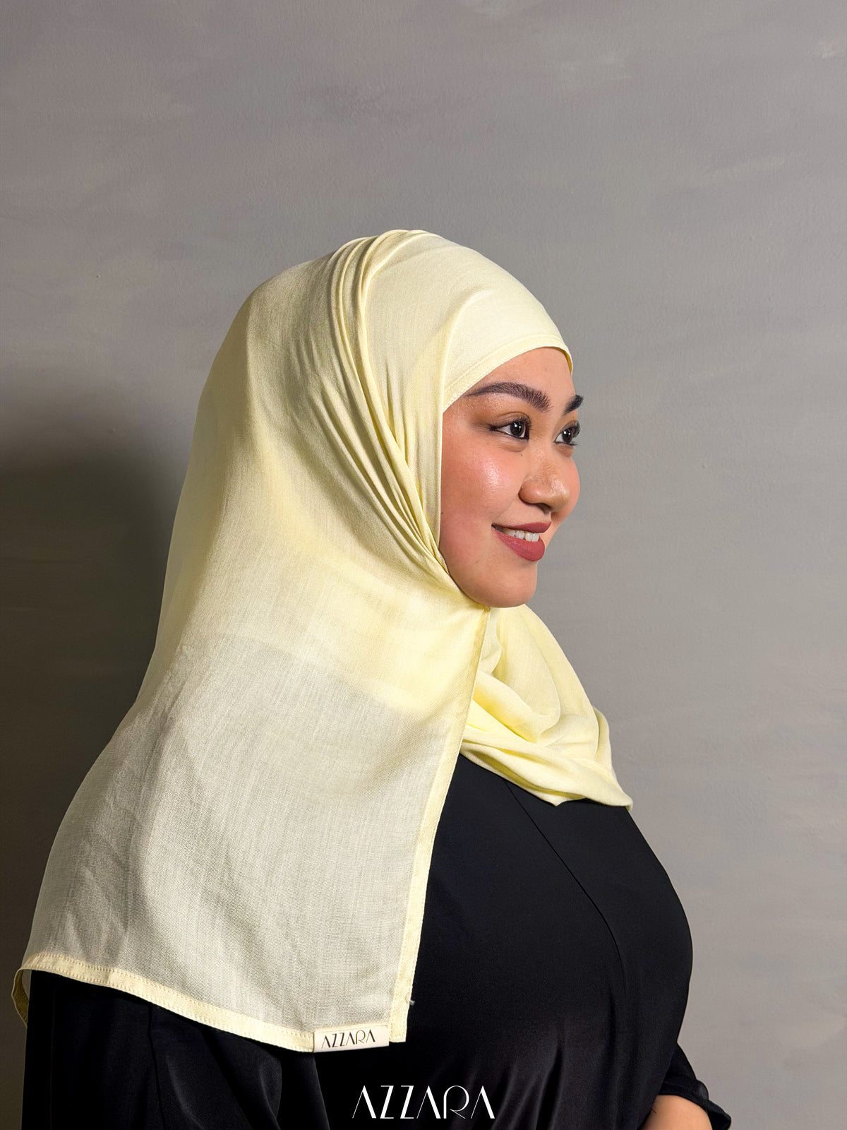 (S005) Azzara Modal Shawl - Butter Yellow